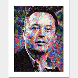 Elon Musk Trippy Tee Posters and Art